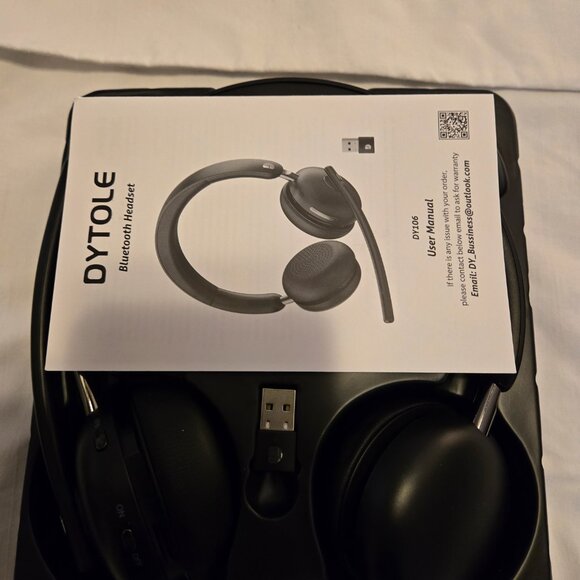 Wireless Headset w/ Mic for Work, Bluetooth 5.3 Headset w/ Noise Cancelling New - Picture 9 of 15